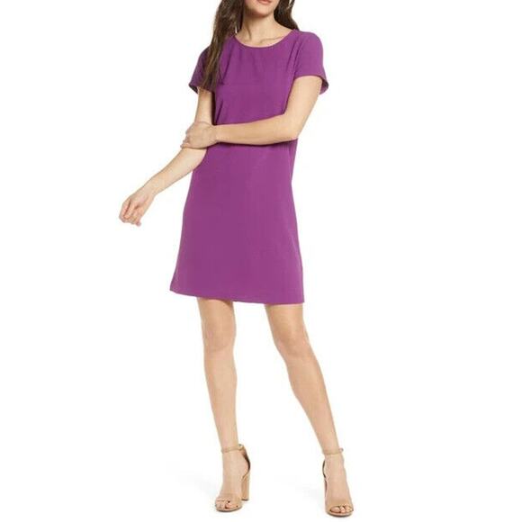 CHELSEA28 NEW $89 Crepe Shift Dress in Purple Orb Small - Picture 1 of 3